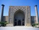 Uzbekistan: The main facade of Ulug Beg Madrassa, The Registan, Samarkand
